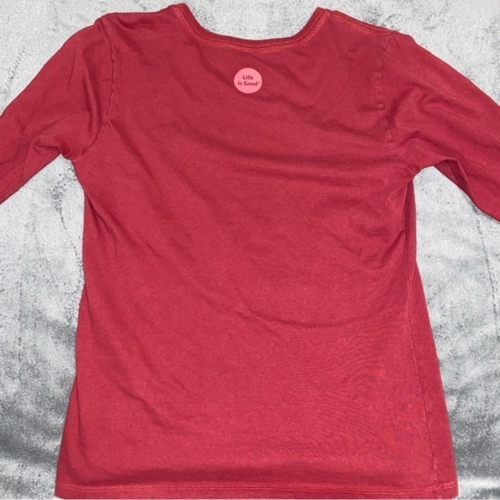 Life is Good don’t stop believing‎ santa tee small holiday Christmas - Picture 6 of 6